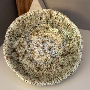 Vintage Handmade and Hand-Painted Decorative Art Pottery Bowl 1972